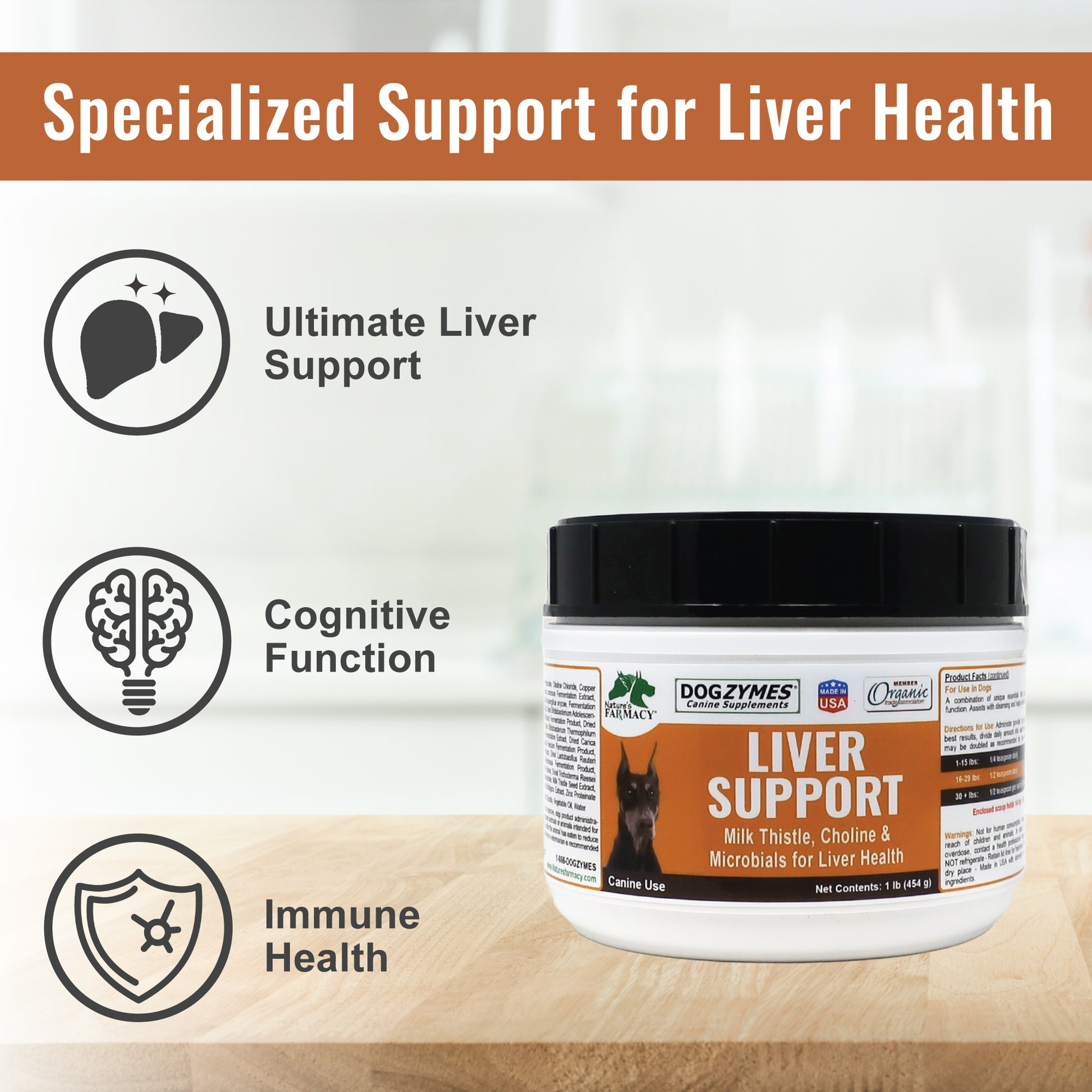 Dogzymes Liver Support info