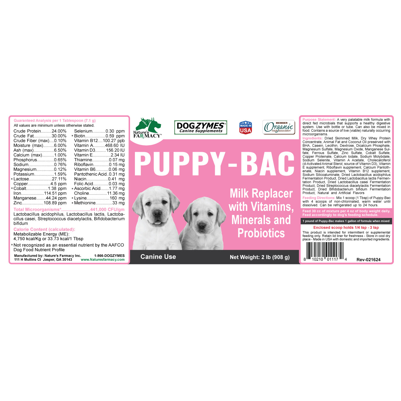 Dogzymes Puppy-Bac™ Milk Replacer