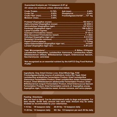 Dogzymes Probiotic Daily Balance® Liver and Egg Base