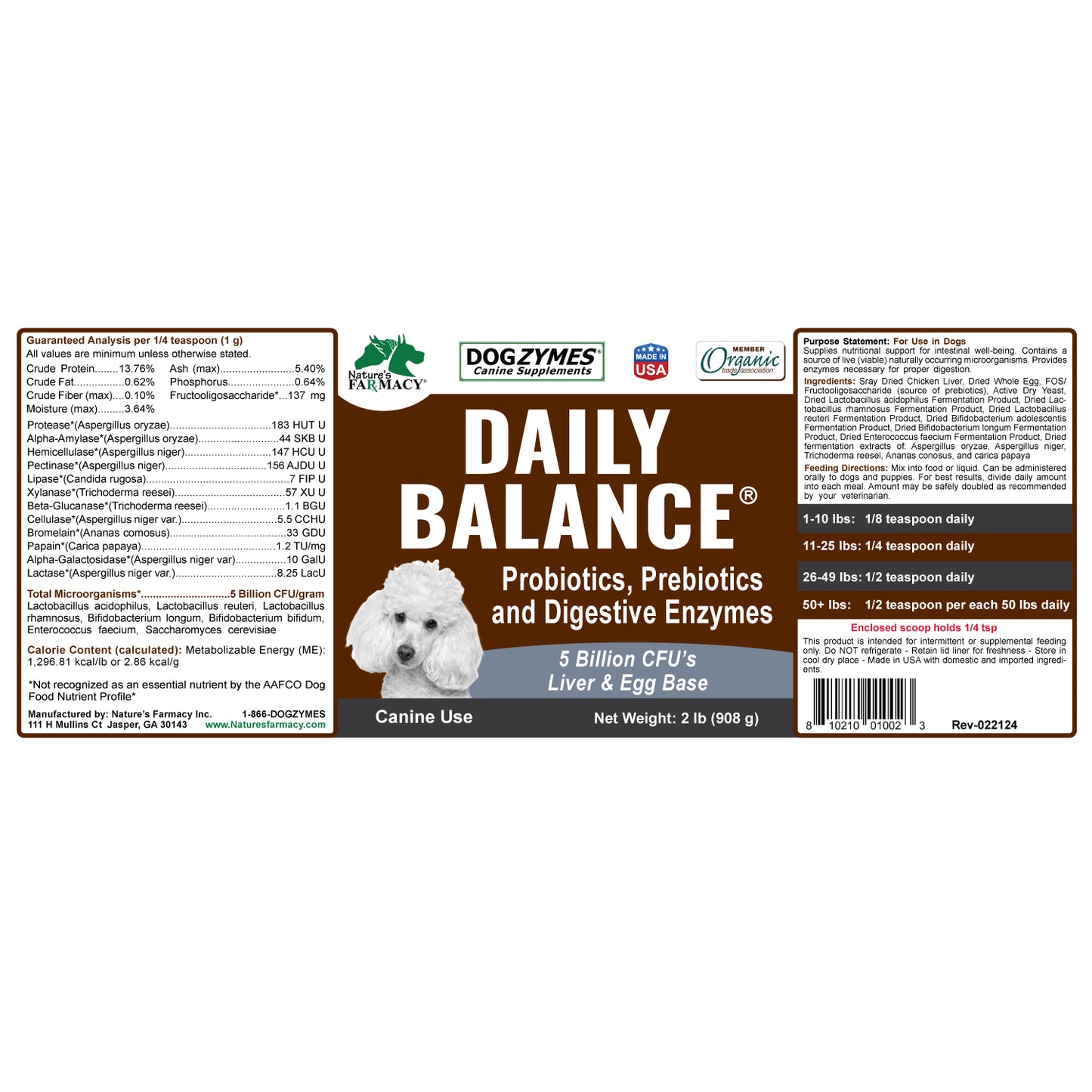Dogzymes Probiotic Daily Balance® Liver and Egg Base