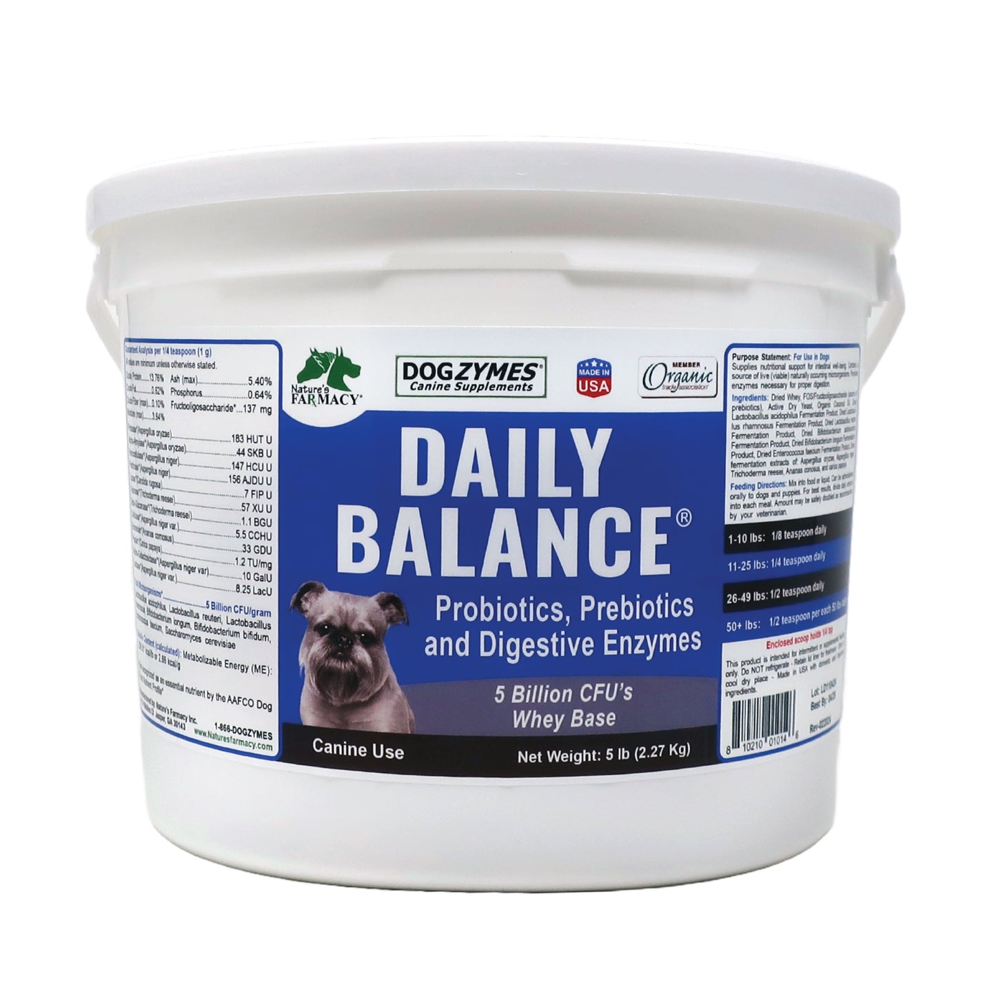 Dogzymes Probiotic Daily Balance Whey Base