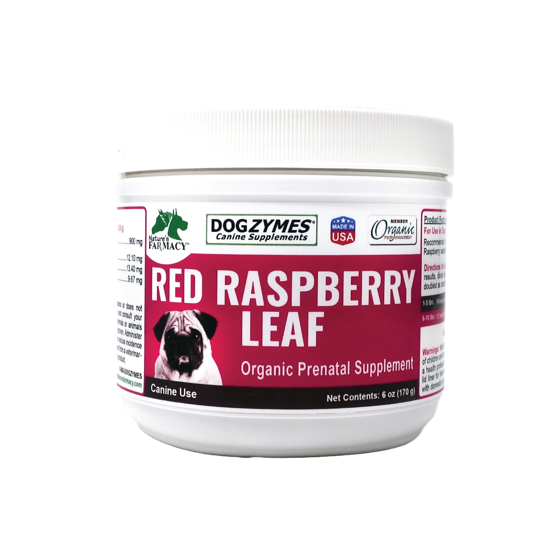 Nature's Farmacy Organic Red Raspberry Leaf Powder Supplement