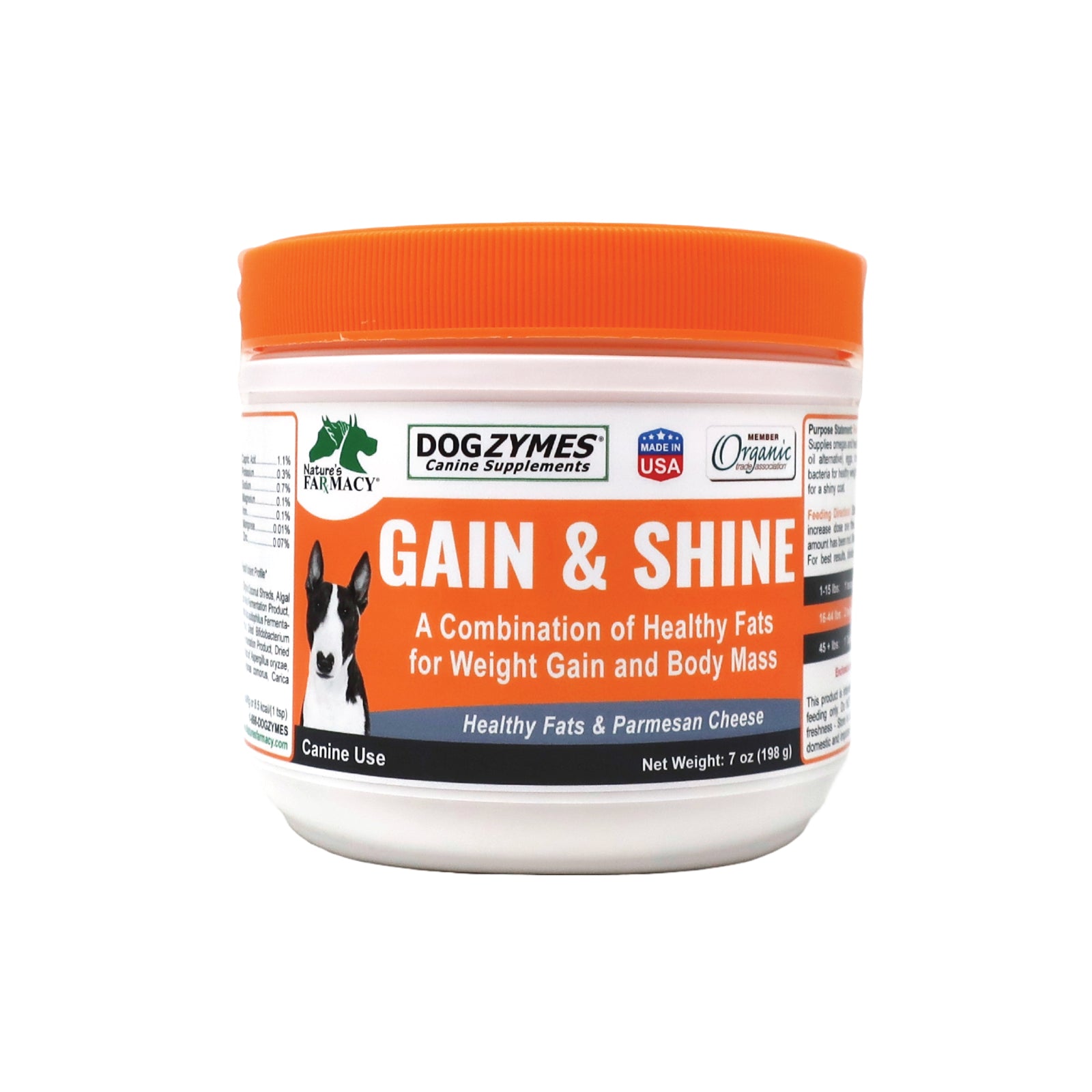 Nature's Farmacy Dogzymes Gain & Shine Powder Supplement