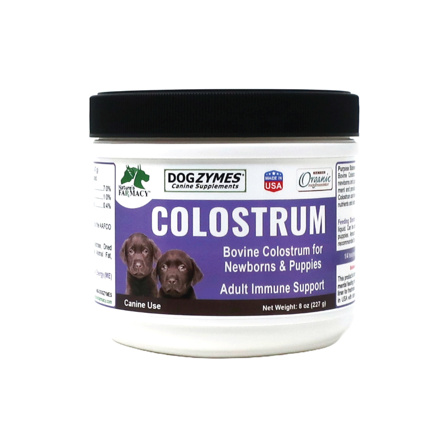 Nature's Farmacy Dogzymes Colostrum Powder Supplement