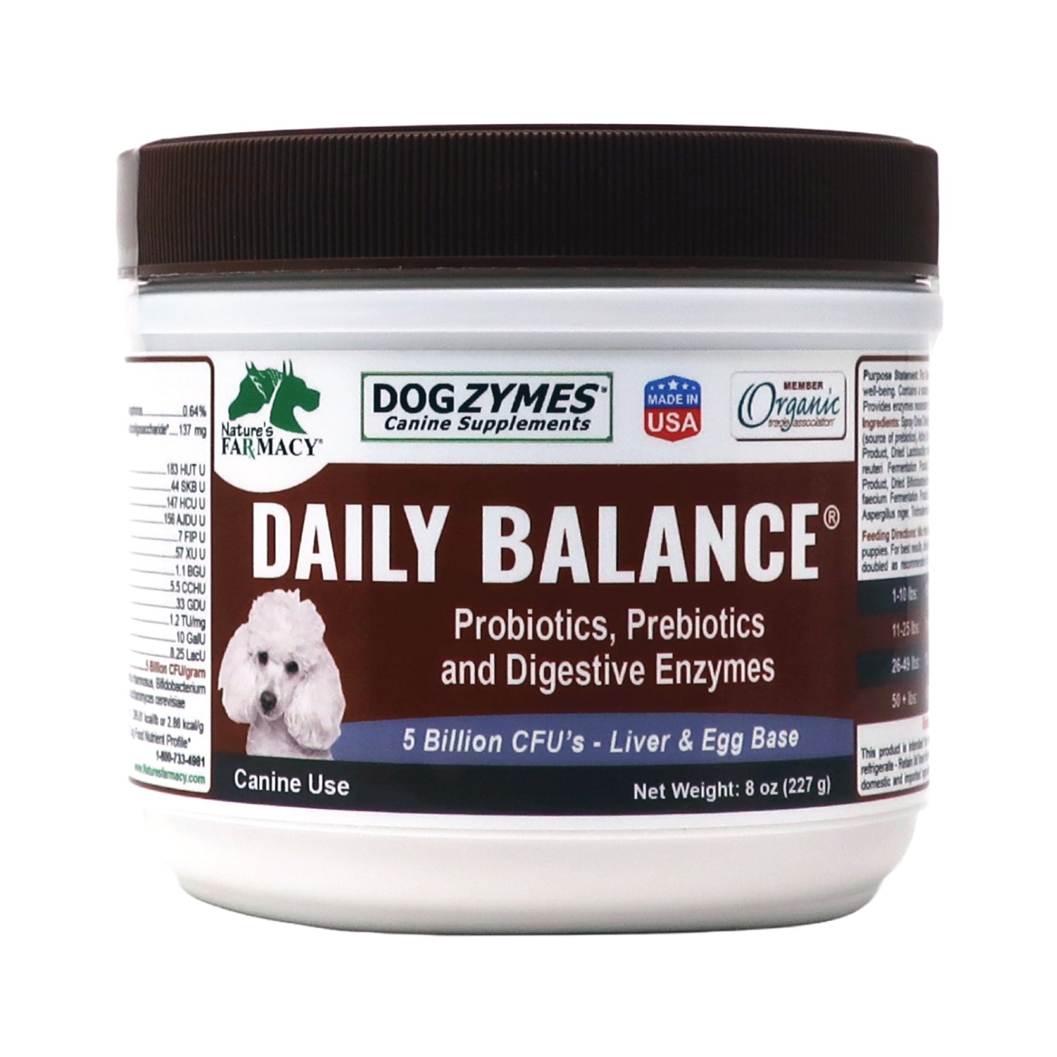 Nature's Farmacy Dogzymes Probiotic Daily Balance Liver & Egg Base Supplement
