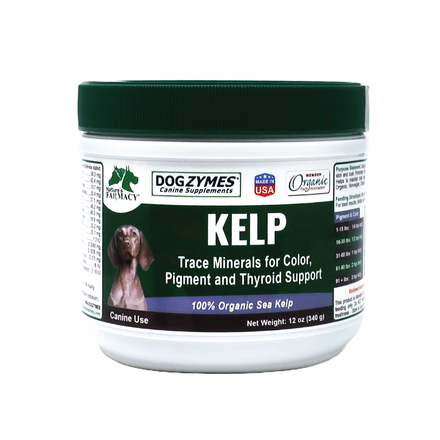 Nature's Farmacy Dogzymes Organic Norwegian Kelp Supplement