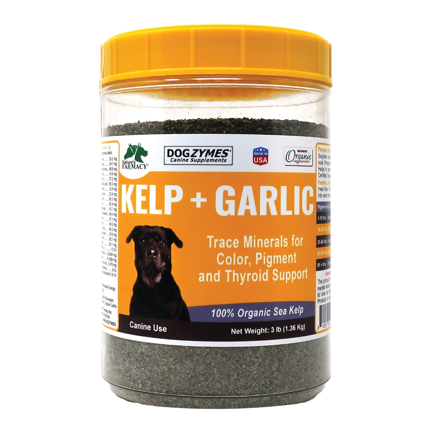 Nature's Farmacy Dogzymes Organic Norwegian Kelp With Organic Garlic Supplement