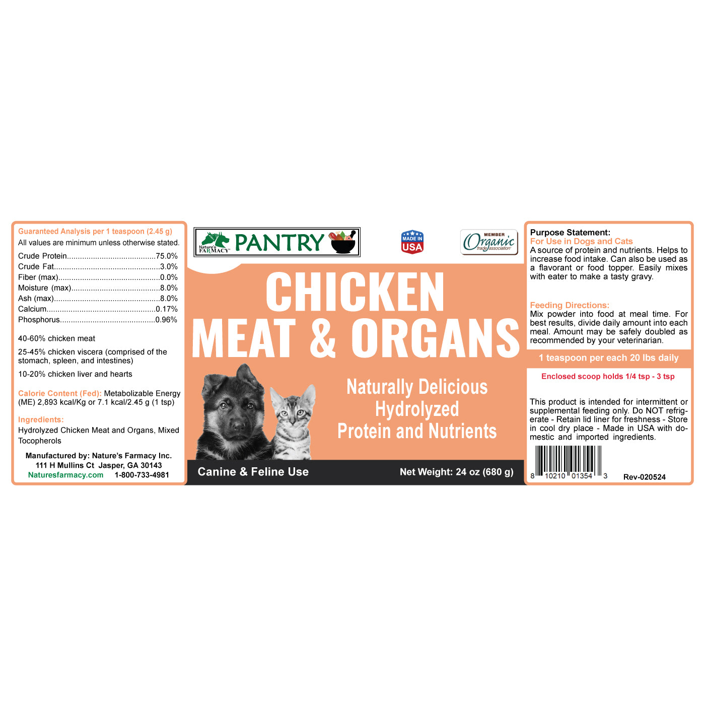 Pantry Chicken Meat and Organs Powder