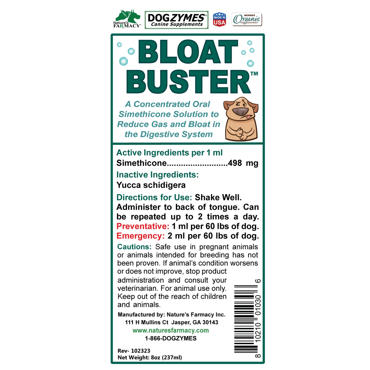 Dogzymes Bloat Buster Concentrate Liquid