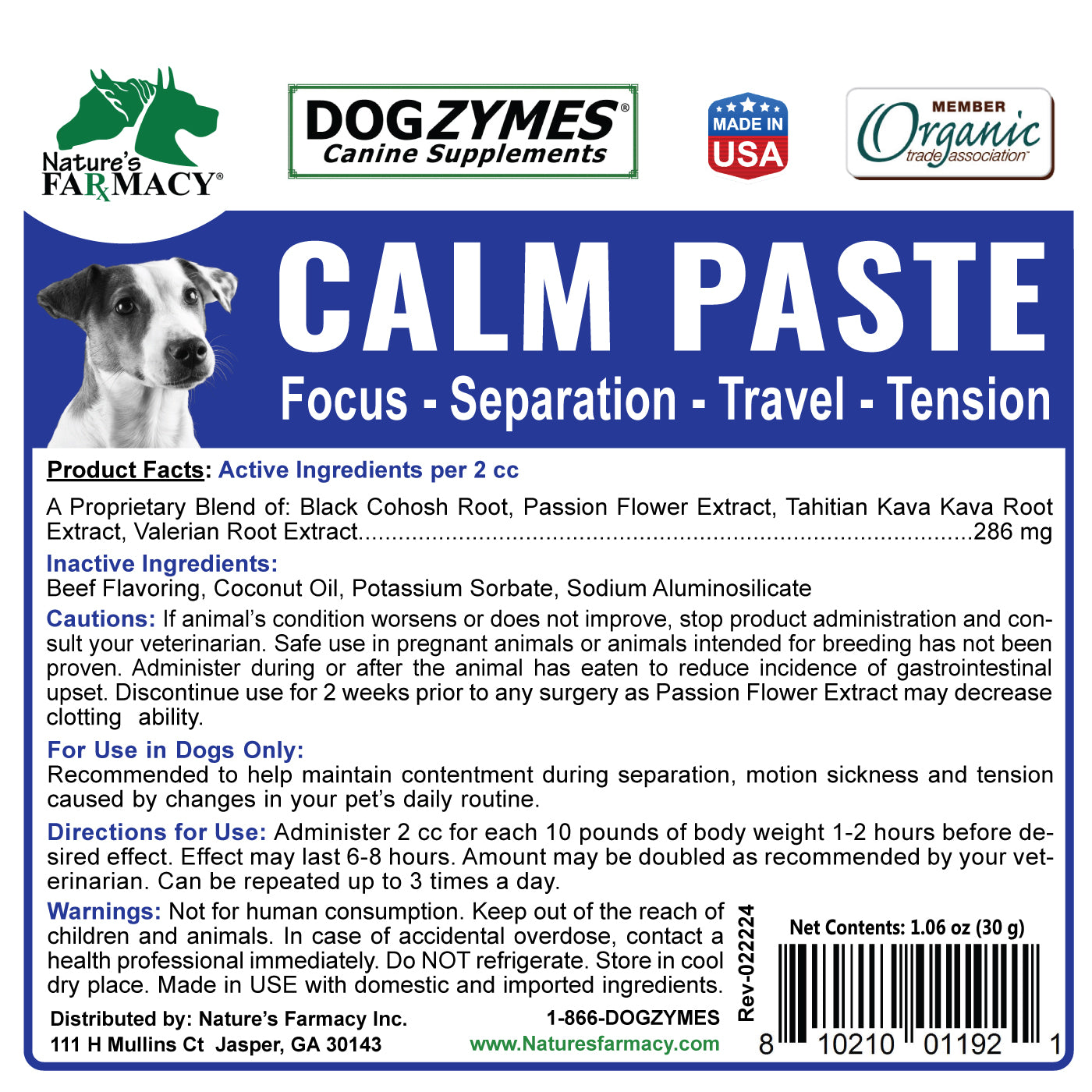 Dogzymes Calm Paste