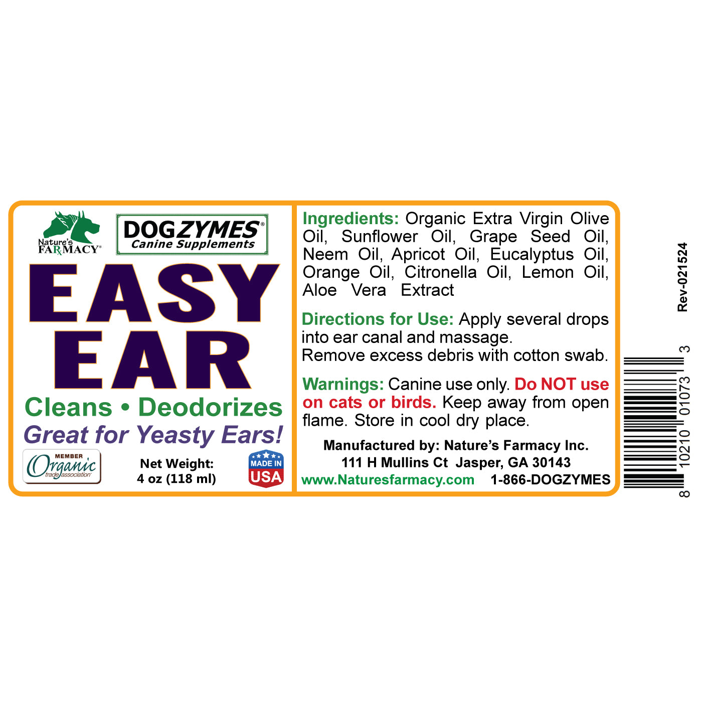 Nature's Farmacy Easy Ear  Cleaner