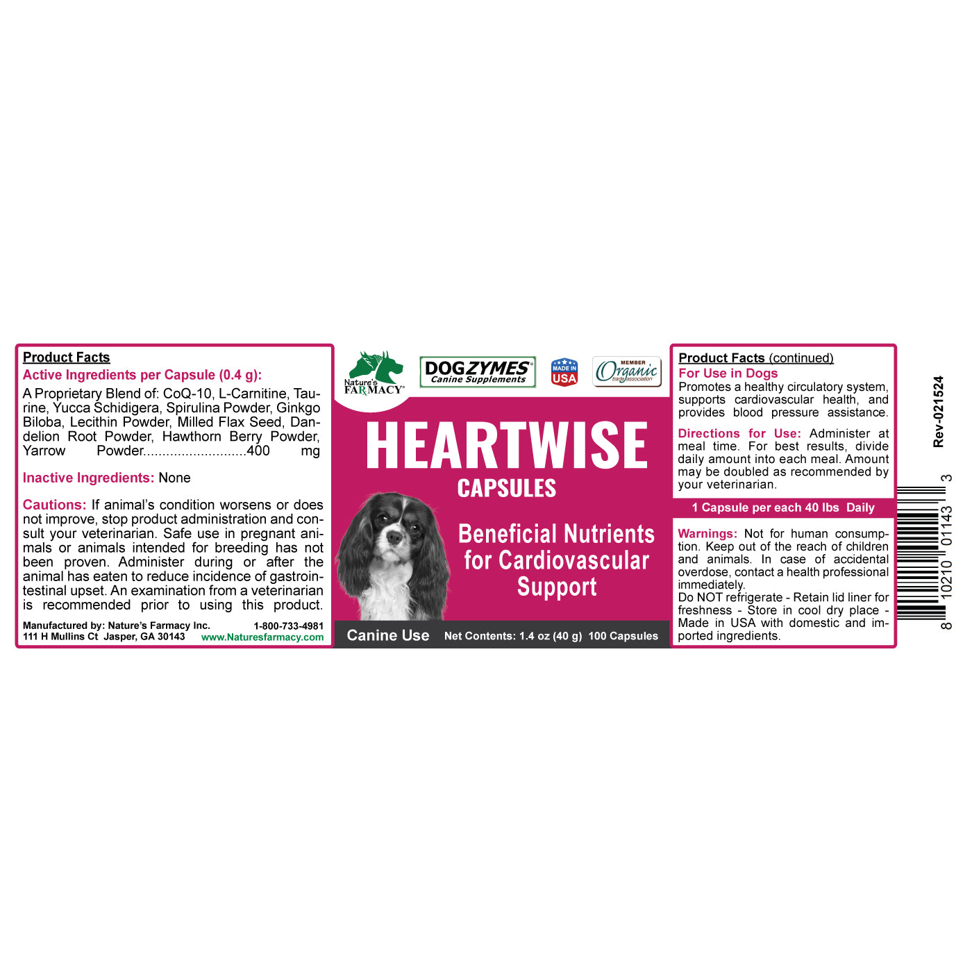 Dogzymes Heartwise Capsules