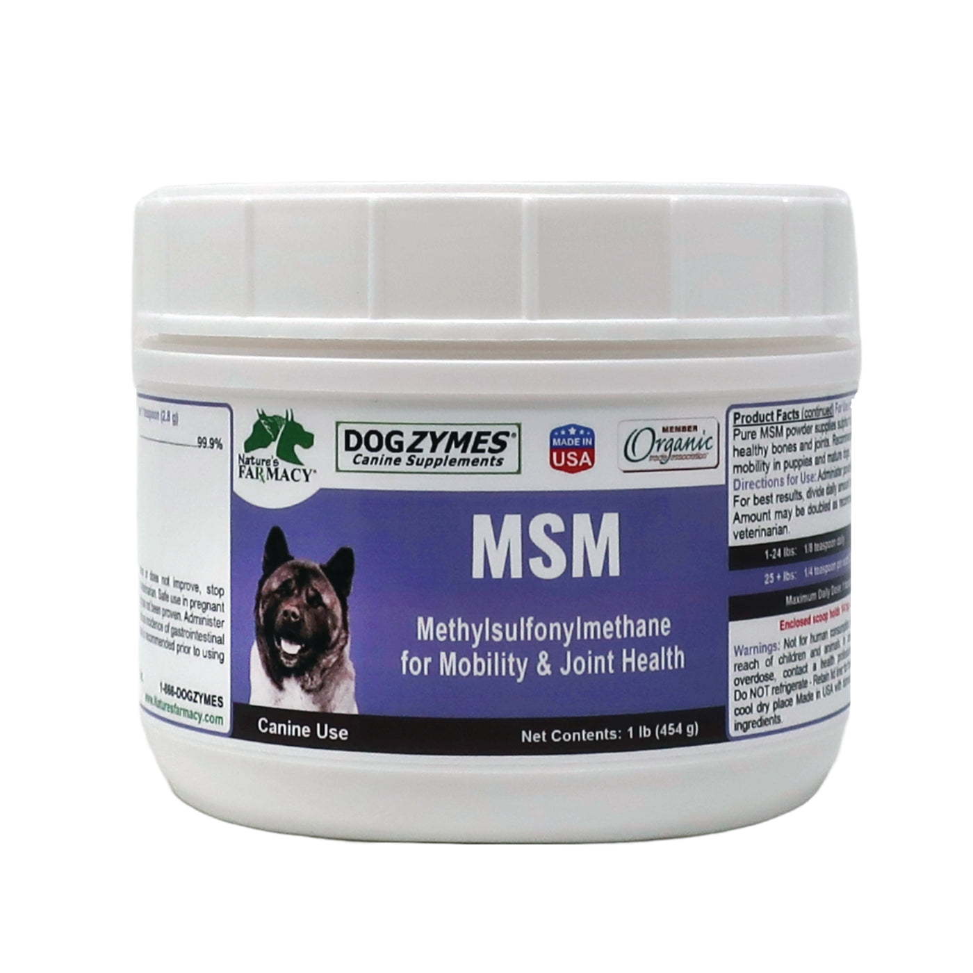 Nature's Farmacy Dogzymes MSM Supplement Powder