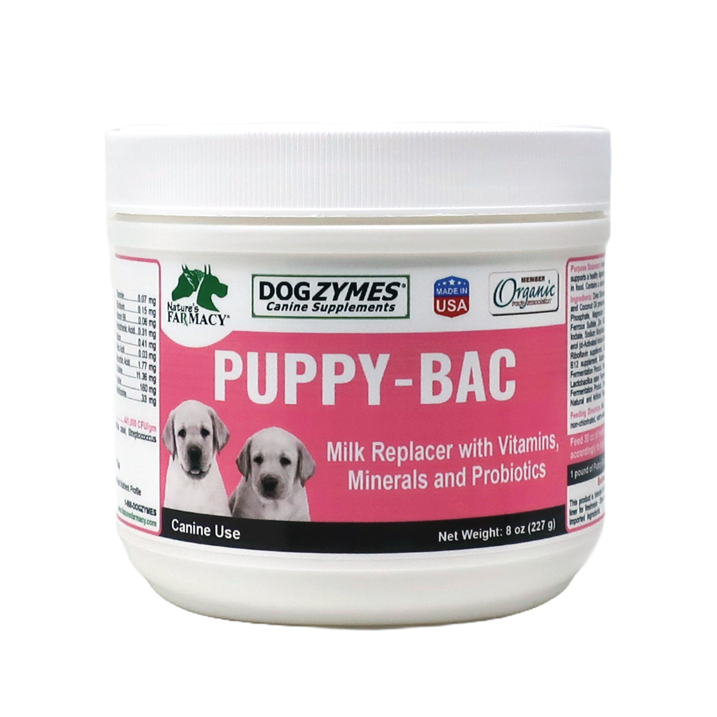 Dogzymes Puppy Bac Milk Replacer Nature s Farmacy