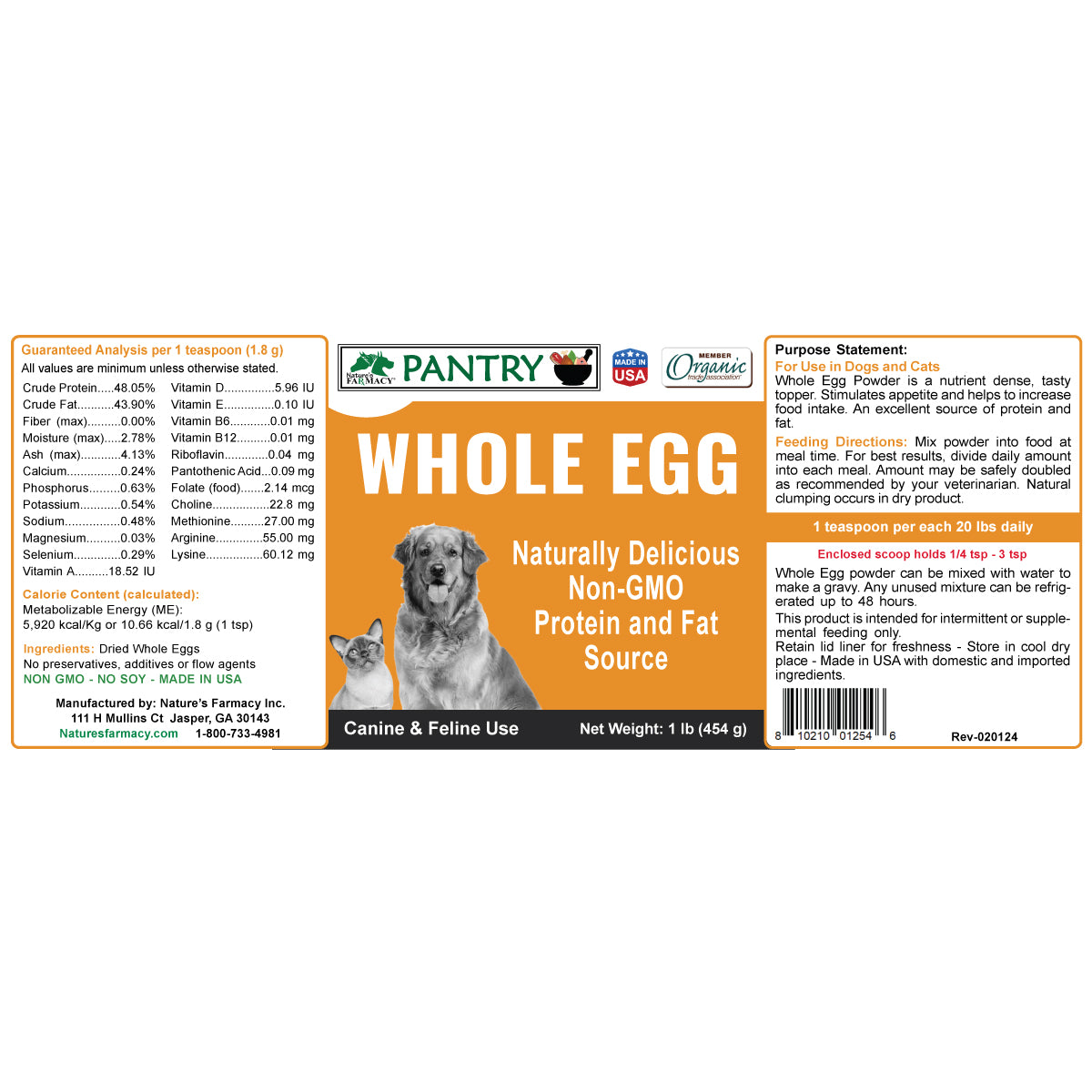 Pantry Whole Egg Powder Nature s Farmacy