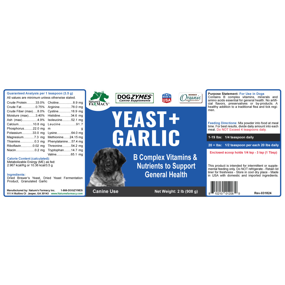 Dogzymes Yeast & Garlic Powder