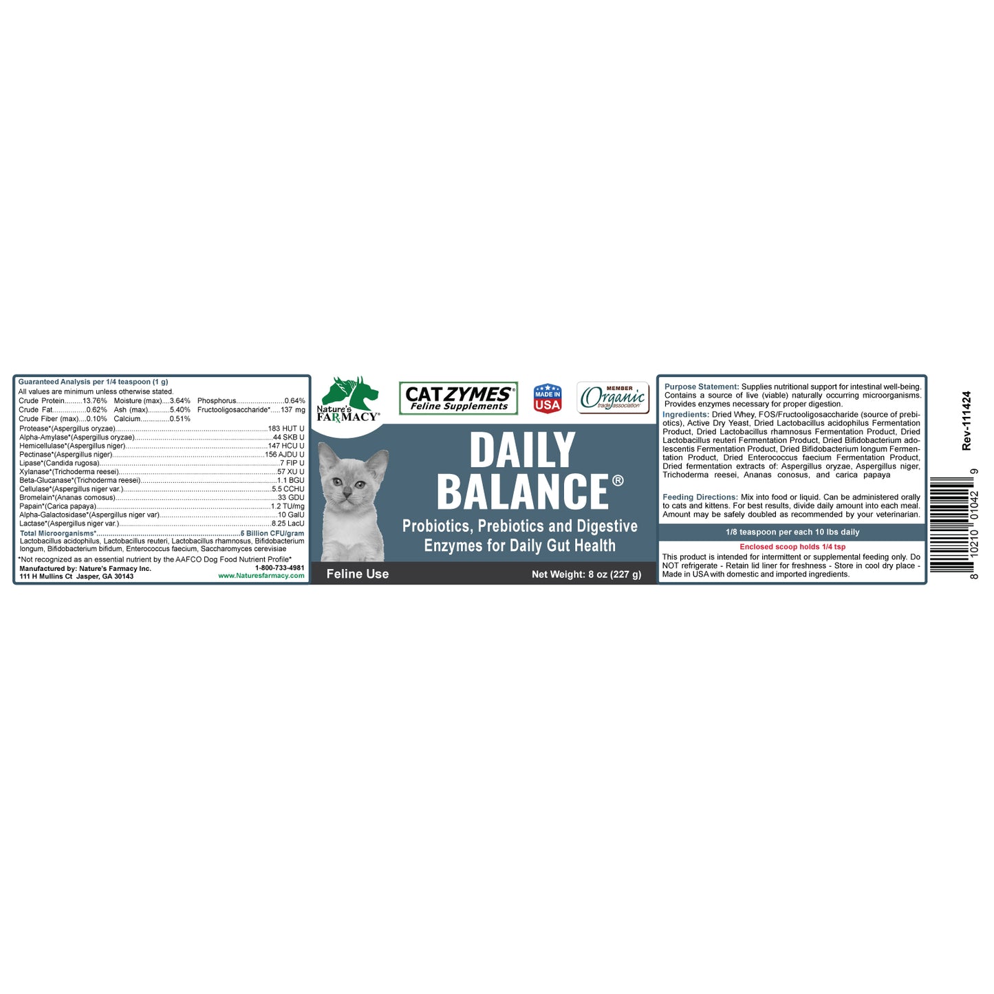 Catzymes Probiotic Daily Balance