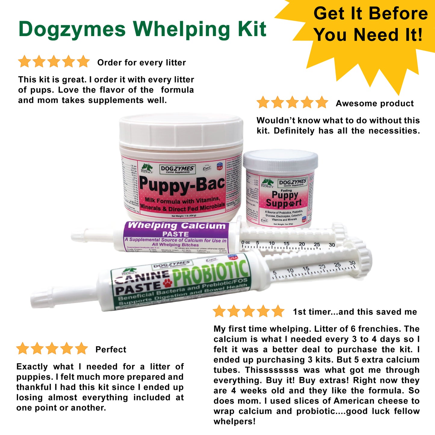 Dogzymes Whelping Kit