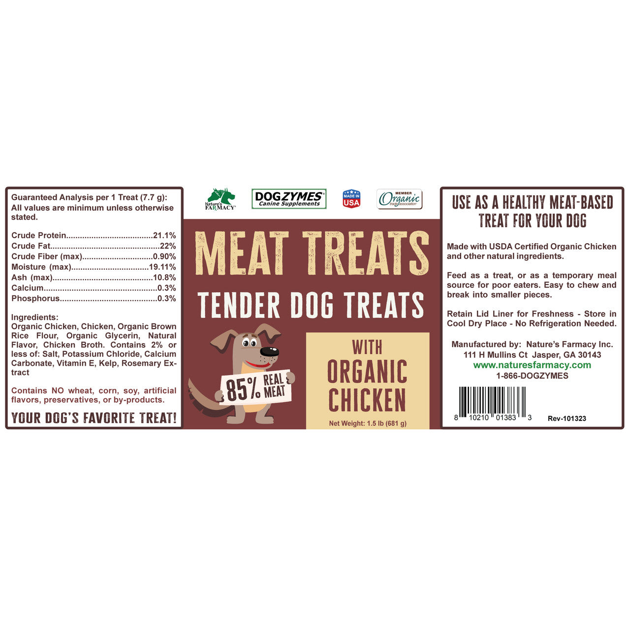 Dogzymes Meat Treats Tender Dog Treats