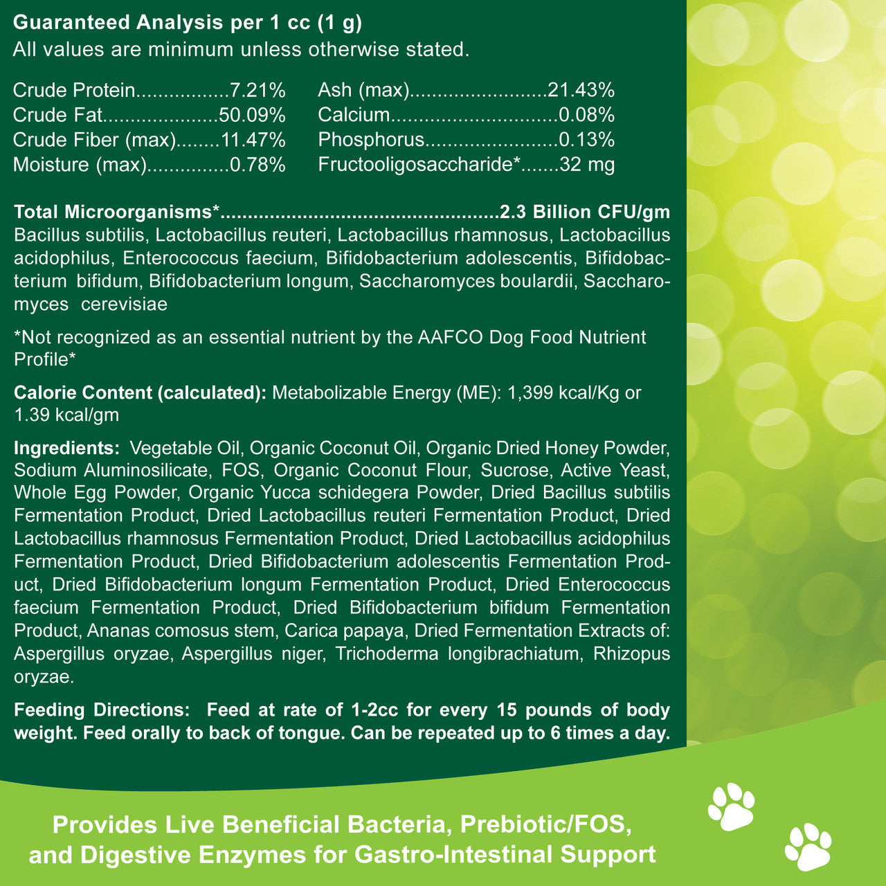 Dogzymes Canine Probiotic Paste Show Pack  5 Tubes (Buy 4/Get 1 Free)